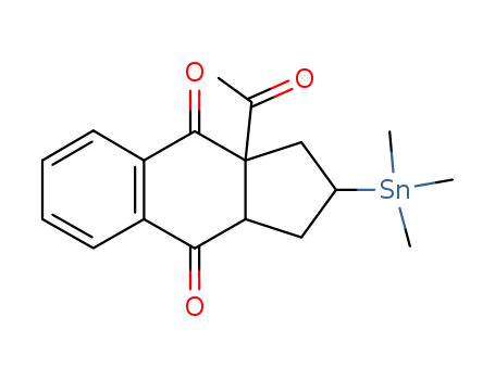 3a-acetyl-2-trimethylstannyl-2,3,3a,4,9,9a-hexahydro-1H-cyclopenta<b>naphthalene-4,9-dione