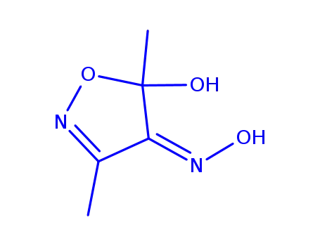 Molecular Structure of 404911-11-1 (4(5H)-Isoxazolone, 5-hydroxy-3,5-dimethyl-, oxime (9CI))