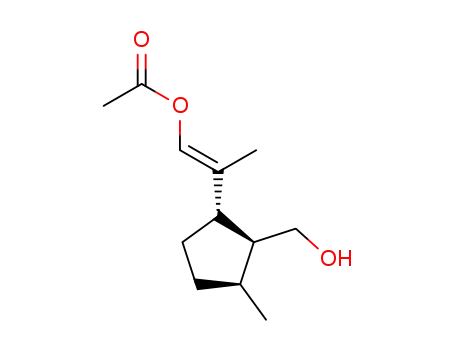 Acetic acid (E)-2-((1S,2S,3S)-2-hydroxymethyl-3-methyl-cyclopentyl)-propenyl ester