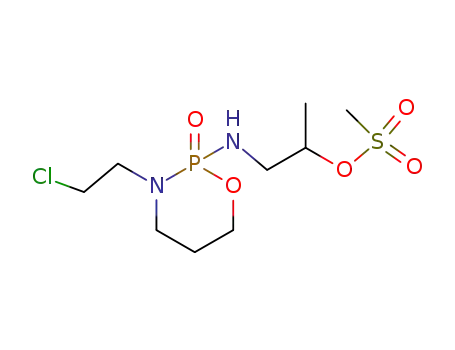 Molecular Structure of 40722-71-2 (1-{[3-(2-chloroethyl)-2-oxido-1,3,2-oxazaphosphinan-2-yl]amino}propan-2-yl methanesulfonate)