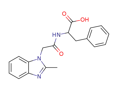 Molecular Structure of 40332-25-0 (N-[(2-Methyl-1H-benzimidazol-1-yl)acetyl]-L-phenylalanine)