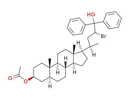 acetic acid-(23ξ-bromo-24-hydroxy-24,24-diphenyl-5α-cholanyl-(3β)-ester)