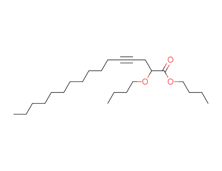 Molecular Structure of 40924-20-7 (2-Butoxy-4-hexadecynoic acid butyl ester)