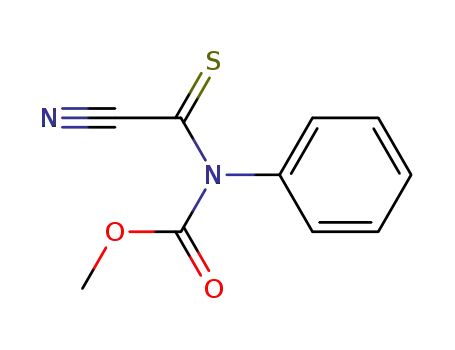 Molecular Structure of 4918-58-5 (Carbanilic  acid,  N-(cyanothioformyl)-,  methyl  ester  (7CI,8CI))