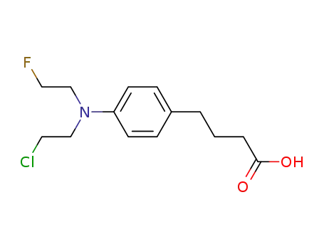 Molecular Structure of 4092-85-7 (4-{4-[(2-chloroethyl)(2-fluoroethyl)amino]phenyl}butanoic acid)