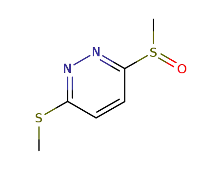 Molecular Structure of 40953-90-0 (Pyridazine,3-(methylsulfinyl)-6-(methylthio)-)