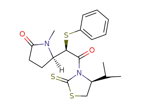 (R)-5-[(R)-2-((S)-4-Isopropyl-2-thioxo-thiazolidin-3-yl)-2-oxo-1-phenylsulfanyl-ethyl]-1-methyl-pyrrolidin-2-one