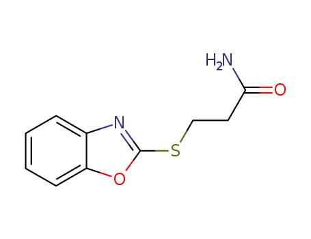 Molecular Structure of 92064-62-5 (3-(2-Benzoxazolylthio)propionamide)