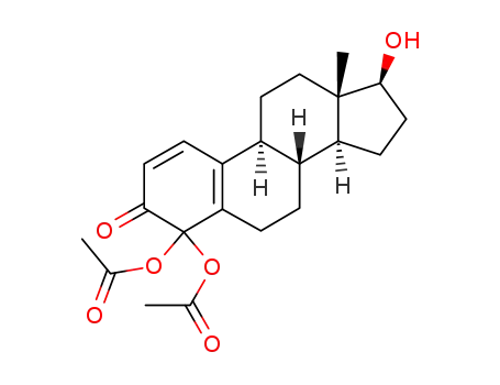 Molecular Structure of 96169-04-9 (4,4-diacetoxy-17β-hydroxy-estra-1,5(10)-dien-3-one)
