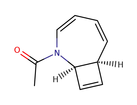 Molecular Structure of 41079-32-7 (2-Azabicyclo[5.2.0]nona-3,5,8-triene, 2-acetyl-, cis- (9CI))