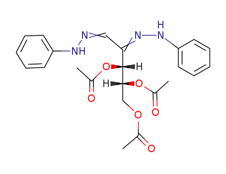 L-threo-Pentos-2-ulose,bis(phenylhydrazone), 3,4,5-triacetate (9CI) cas  80496-85-1