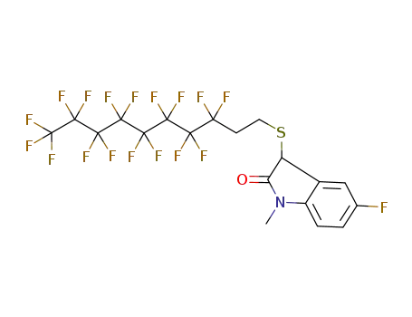 5-fluoro-3-(3,3,4,4,5,5,6,6,7,7,8,8,9,9,10,10,10-heptadecafluorodecylsulfanyl)-1-methyl-1,3-dihydroindol-2-one