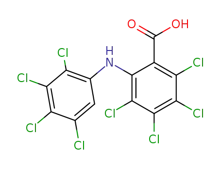 Molecular Structure of 4901-56-8 (Anthranilic  acid,  3,4,5,6-tetrachloro-N-(2,3,4,5-tetrachlorophenyl)-  (7CI,8CI))