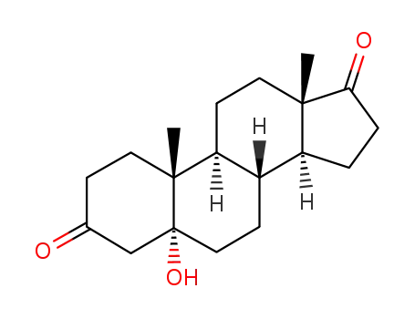 Molecular Structure of 71725-93-4 (5α-hydroxyandrostane-3,17-dione)
