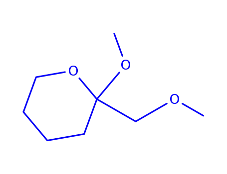 Molecular Structure of 412345-04-1 (2H-Pyran,tetrahydro-2-methoxy-2-(methoxymethyl)-(9CI))