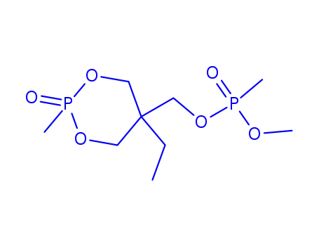 Molecular Structure of 41203-81-0 ((5-Ethyl-2-methyl-1,3,2-dioxaphosphorinan-5-yl)methyl dimethyl phosphonate P-oxide)