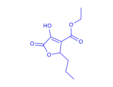 Molecular Structure of 412299-21-9 (3-Furancarboxylic acid, 2,5-dihydro-4-hydroxy-5-oxo-2-propyl-, ethyl ester (9CI))