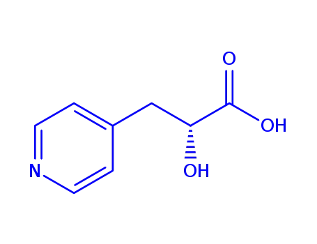 Molecular Structure of 413627-03-9 (4-Pyridinepropanoicacid,-alpha--hydroxy-,(-alpha-R)-(9CI))