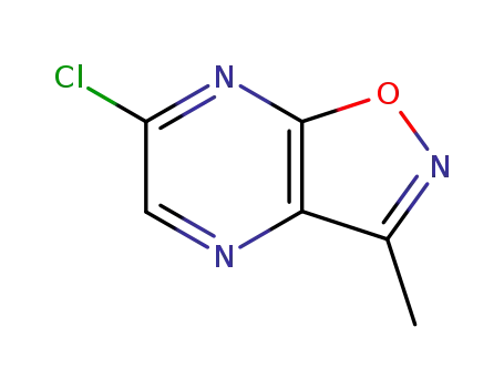 Molecular Structure of 41230-55-1 (6-chloro-3-methyl[1,2]oxazolo[4,5-b]pyrazine)