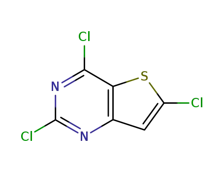 Molecular Structure of 41102-26-5 (2,4,6-trichlorothieno[3,2-d]pyrimidine)