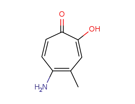 Molecular Structure of 873409-96-2 (2,4,6-Cycloheptatrien-1-one,  5-amino-2-hydroxy-4-methyl-)