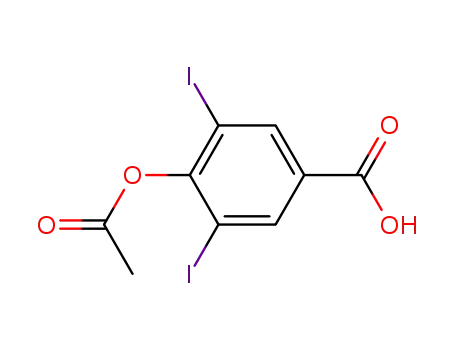 Molecular Structure of 41072-98-4 (4-Acetyloxy-3,5-diiodobenzoic acid)