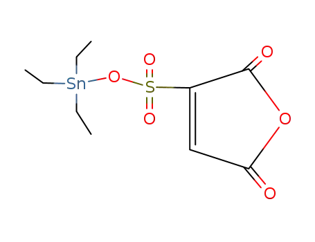 Molecular Structure of 128381-80-6 (triethylstannyloxysulphonylmaleic anhydride)