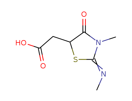 5-Thiazolidineaceticacid, 3-methyl-2-(methylimino)-4-oxo-