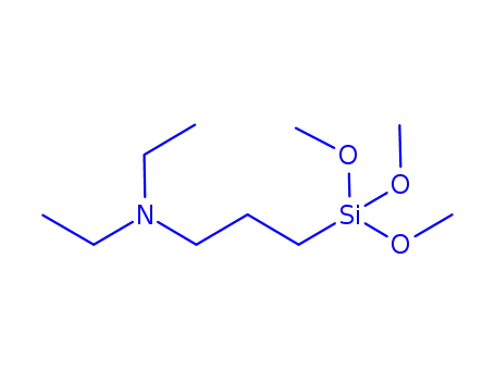Molecular Structure of 41051-80-3 ((N,N-Diethyl-3-aminopropyl)trimethoxysilane)