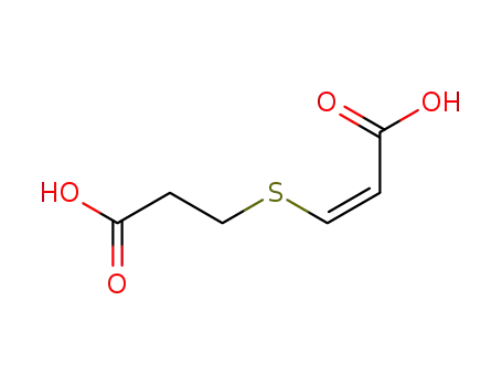 Molecular Structure of 41108-53-6 ((2E)-3-[(2-carboxyethyl)sulfanyl]prop-2-enoic acid)