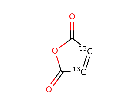 Molecular Structure of 41403-35-4 (MALEIC ANHYDRIDE (2,3-13C2))