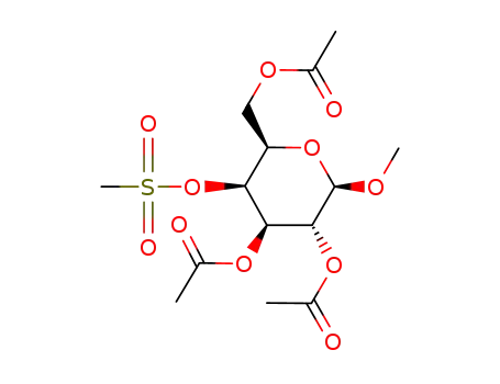 methyl-[<i>O</i><sup>2</sup>,<i>O</i><sup>3</sup>,<i>O</i><sup>6</sup>-triacetyl-<i>O</i><sup>4</sup>-methanesulfonyl-β-D-galactopyranoside