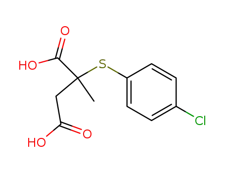 Molecular Structure of 92546-26-4 ((+/-)-Methyl-<4-chlor-phenylmercapto>-bernsteinsaeure)