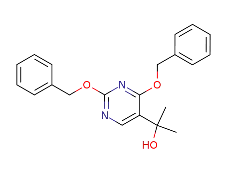Molecular Structure of 41244-54-6 (2-[2,4-bis(benzyloxy)pyrimidin-5-yl]propan-2-ol)