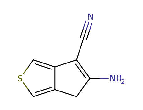 Molecular Structure of 40990-37-2 (4H-Cyclopenta[c]thiophene-6-carbonitrile,  5-amino-)