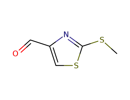 Molecular Structure of 41029-86-1 (4-Thiazolecarboxaldehyde, 2-(methylthio)- (9CI))