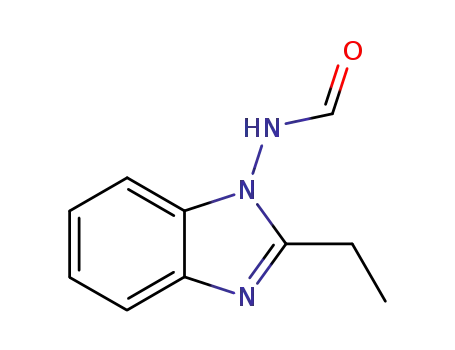 Molecular Structure of 40995-21-9 (Formamide, N-(2-ethyl-1H-benzimidazol-1-yl)- (9CI))