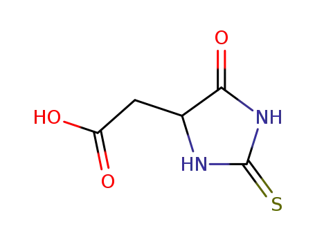 Molecular Structure of 41679-36-1 ((5-oxo-2-thioxoimidazolidin-4-yl)acetic acid)