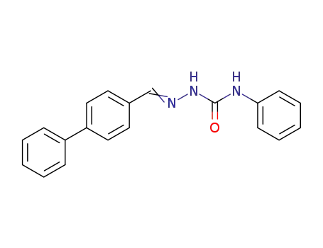 Molecular Structure of 41568-94-9 (2-(biphenyl-4-ylmethylidene)-N-phenylhydrazinecarboxamide)