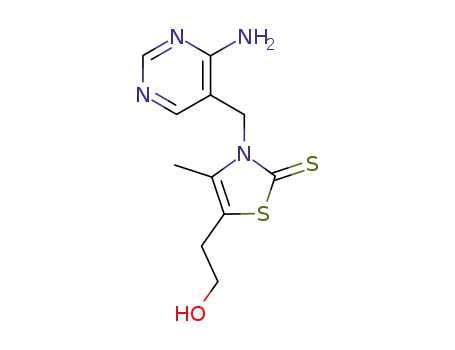 Molecular Structure of 49615-40-9 (3-[(4-AMino-5-pyriMidinyl)Methyl]-5-(2-hydroxyethyl)-4-Methyl-2(3H)-thiazolethione)