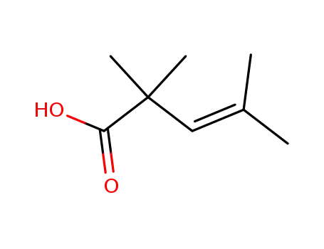 Molecular Structure of 4177-03-1 (2,2,4-Trimethyl-3-pentenoic acid)
