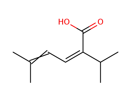 Molecular Structure of 13377-30-5 ((Z)-2-isopropyl-5-methyl-2,4-hexadienoic acid)