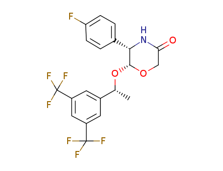 3-Morpholinone,6-[(1R)-1-[3,5-bis(trifluoromethyl)phenyl]ethoxy]-5-(4-fluorophenyl)-, (5S,6R)-