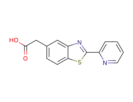 Molecular Structure of 49701-98-6 (2-(2-pyridin-2-ylbenzothiazol-5-yl)acetic acid)