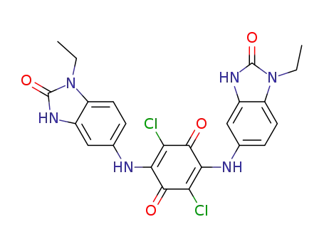 2,5-Dichloro-3,6-bis(1-ethyl-2-oxo-1,3-dihydrobenzimidazol-5-yl)amino-1,4-benzoquinone