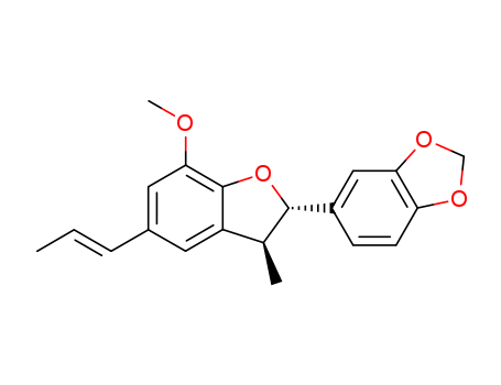 1,3-Benzodioxole,5-[(2R,3R)-2,3-dihydro-7-methoxy-3-methyl-5-(1E)-1-propen-1-yl-2-benzofuranyl]-