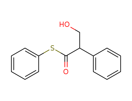 Benzeneethanethioicacid, a-(hydroxymethyl)-, S-phenyl ester cas  41823-07-8