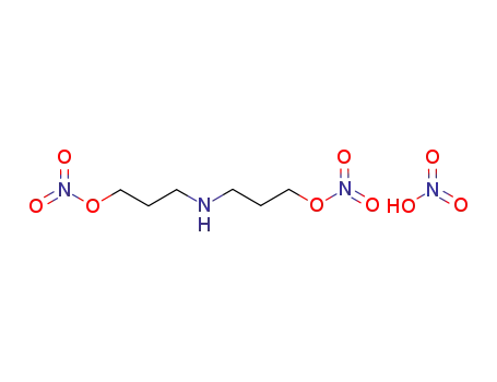 Molecular Structure of 907625-54-1 (3,3'-iminobis-1-propanol dinitrate nitrate)