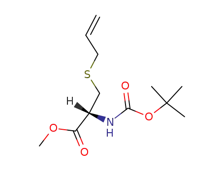 Molecular Structure of 232953-12-7 ((R)-3-allylsulfanyl-2-tert-butoxycarbonylaminopropionic acid methyl ester)