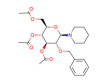 3,4,6-tri-O-acetyl-2-O-benzyl-1-deoxy-1-piperidino-β-D-glucopyranose